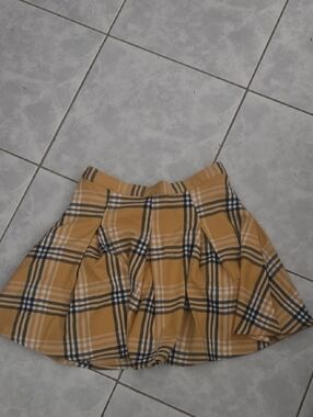 SO Yellow Plaid Mini Skirt, Size 5